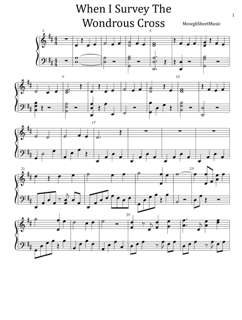When I Survey The Wondrous Cross (Arr. Lea McShan) - Unknown (Piano Solo)