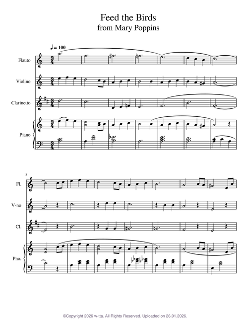 Feed The Birds (Tuppence A Bag) (from Mary Poppins) – Sherman Brothers