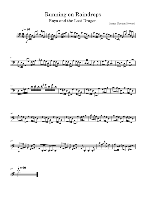 Running on Raindrops – James Newton Howard Running on Raindrops