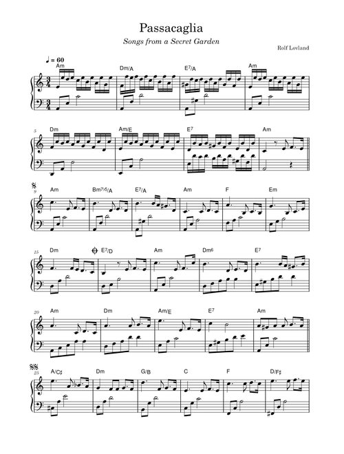 Passacaglia (Secret Garden) – Rolf Løvland