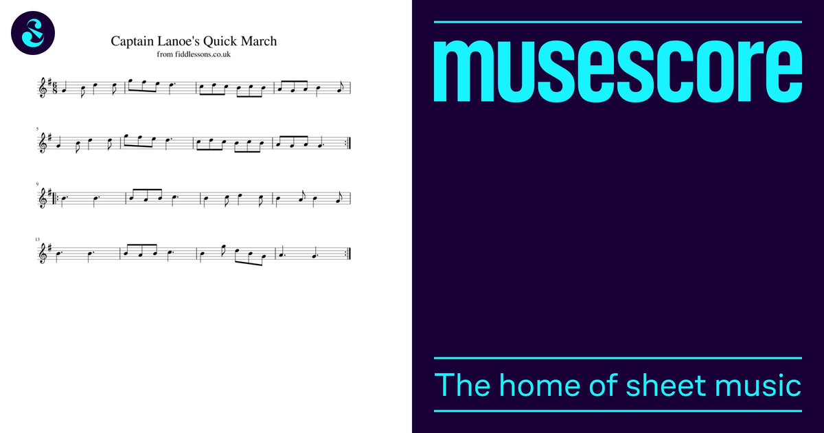 Captain Lanoe's Quick March Sheet music for Flute (Solo)