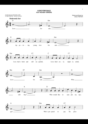 Love For Sale Sheet Music for Trombone, Saxophone alto