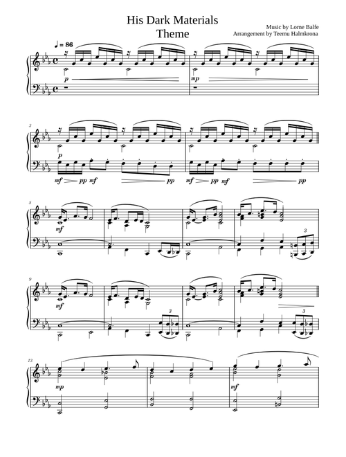 His Dark Materials Theme
