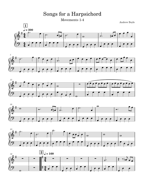 Songs for a Harpsichord