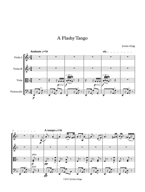 A Flashy Tango - Jordan Grigg (String Quartet)