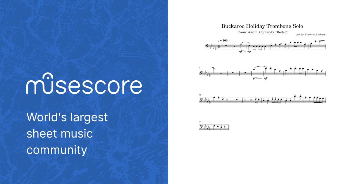 Buckaroo Holiday Trombone Solo Sheet music for Trombone (Solo