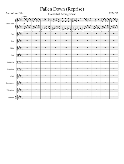 Fallen Down (Reprise) Orchestral Arrangement - Toby Fox/Arr. Jackson Dilts