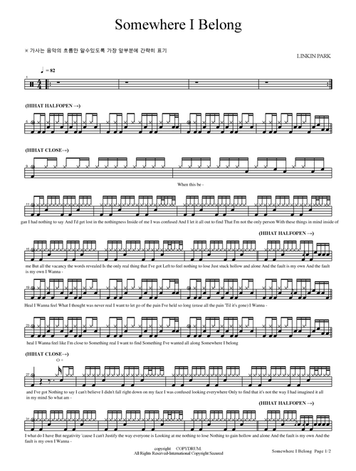 Somewhere I Belong (Arr. COPYDRUM) - Linkin Park (Drums)