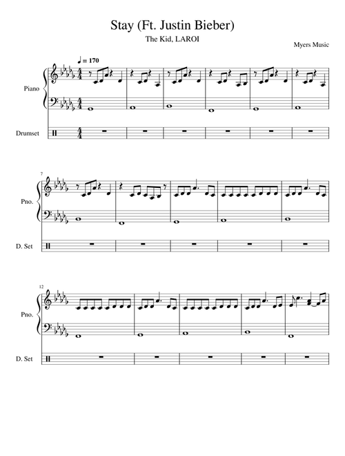 Stay – The Kid LAROI (Feat. Justin Bieber) - Full Piano Version