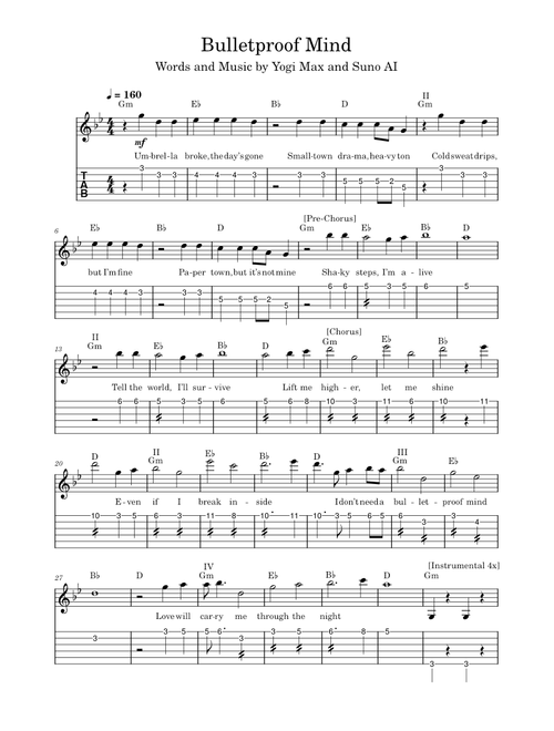 Bulletproof Mind in G Minor