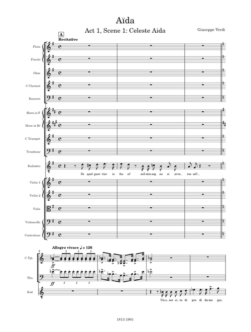 Aïda / Act 1, Scene 1: Celeste Aida – Giuseppe Verdi