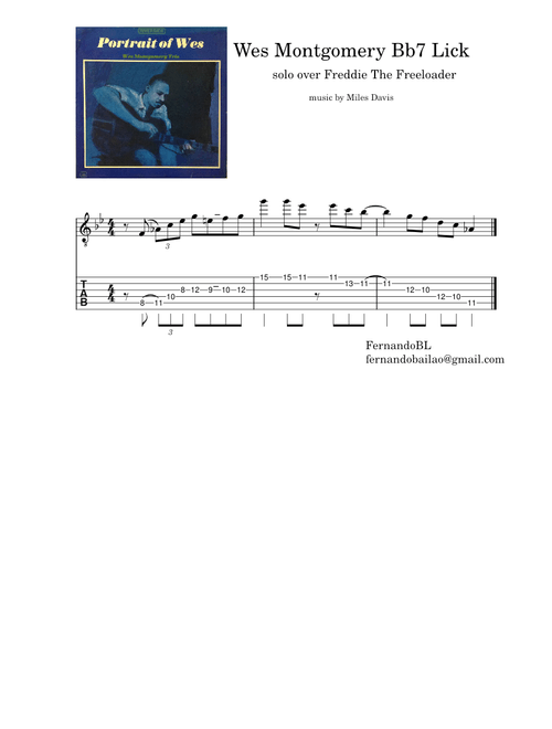 Freddie freeloader – Miles Davis Wes Montgomery Bb7 Lick