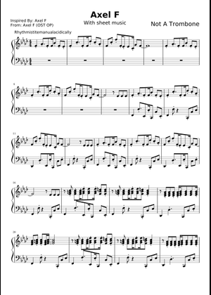 Axel F - Crazy Frog Sheet Music for Piano (Solo) easy | MuseScore.com