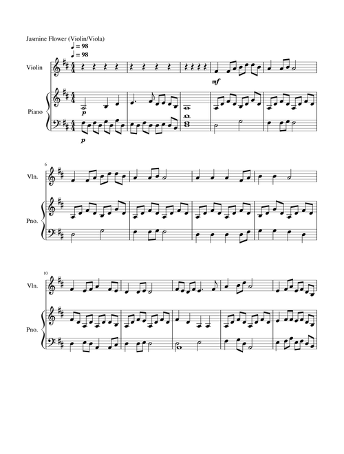 Jasmine Flower - Violin