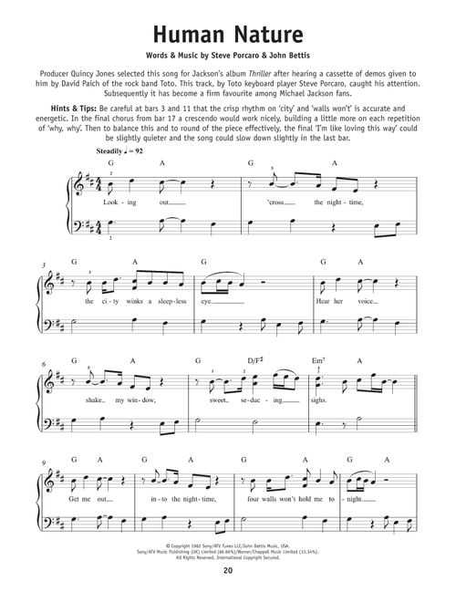Human Nature - Michael Jackson (Really Easy Piano)