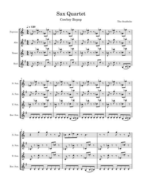 Sax Quartet (Cowboy Bebop) – Yoko Kanno