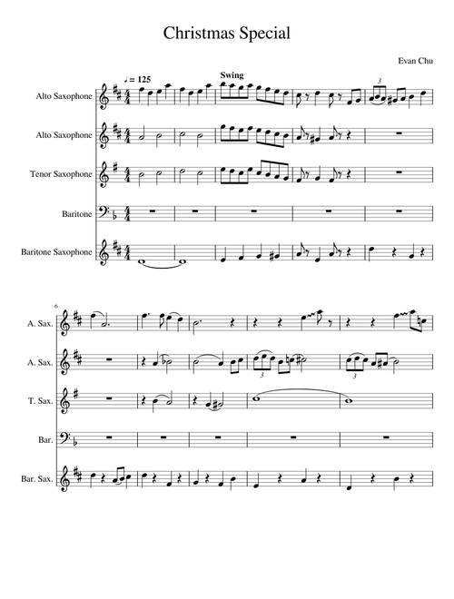 It's Beginning to Look Like Christmas for sax quartet