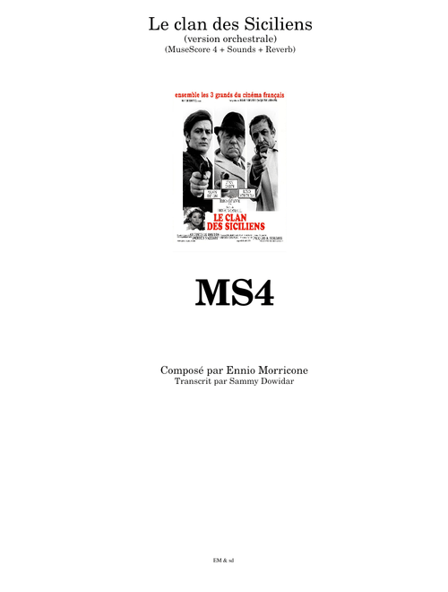 Le clan des siciliens – Ennio Morricone Le Clan des Siciliens - Orchestre MS4 Sounds Reverb