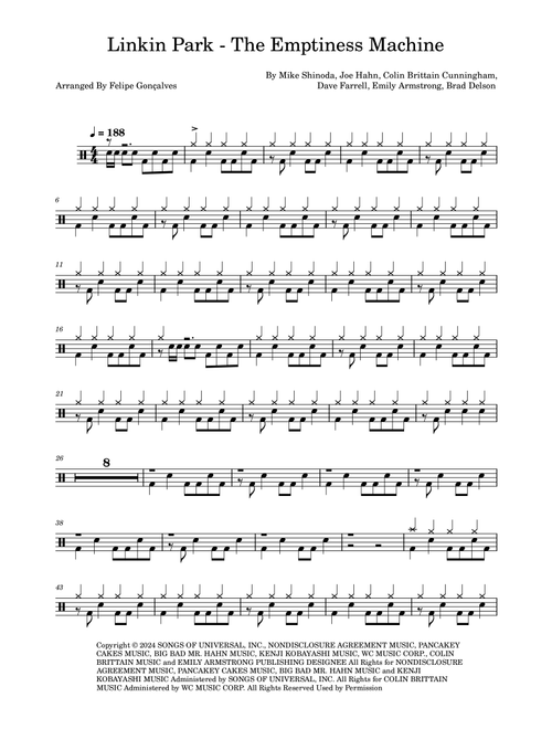 The Emptiness Machine (Arr. The Ninja) - Linkin Park (Drums)