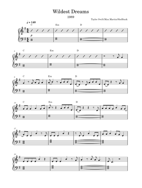Wildest Dreams – Taylor Swift