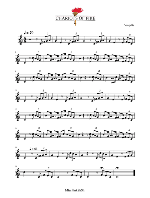 Chariots of Fire – Vangelis Chariots of Fire - Vangelis (Violin) Simplified 🎻