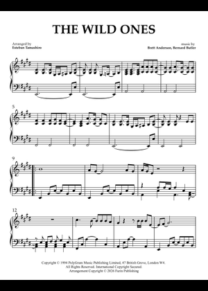The Wild Ones - Suede Sheet Music with Chords for Piano, Vocals