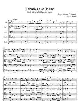 輸入譜Johann Pezel SixPieces for BrassChoir 輸入譜Johann Pezel