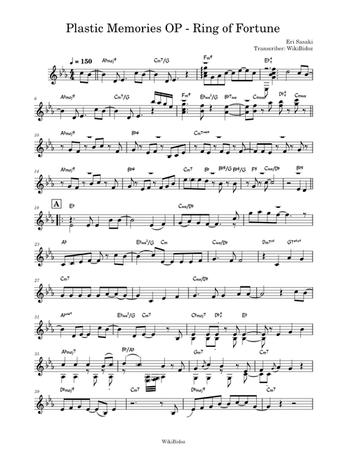 Plastic Memories OP - Ring of Fortune