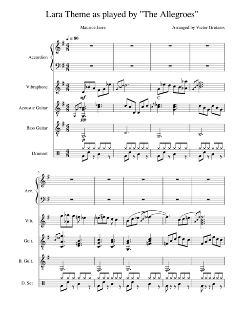 Lara Theme as played by The Allegroes