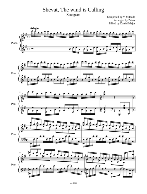 Xenogears sheet music by kenberry5 | Play, print, and download in