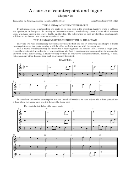 A course of counterpoint and fugue by Luigi Cherubini. Chapter 28