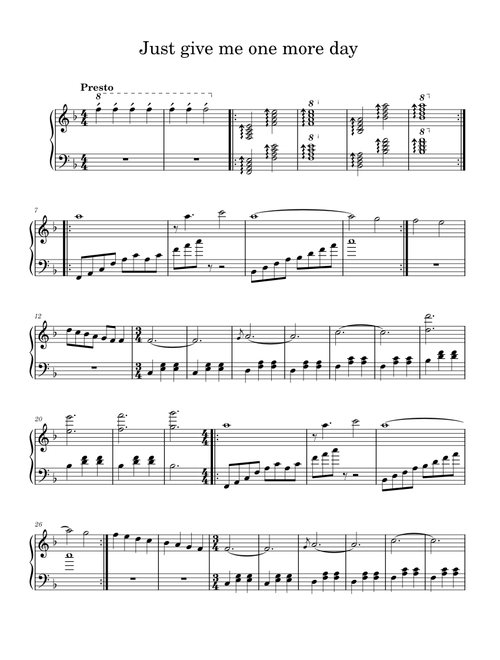 Just Give Me One More Day – Alej just give me one more day