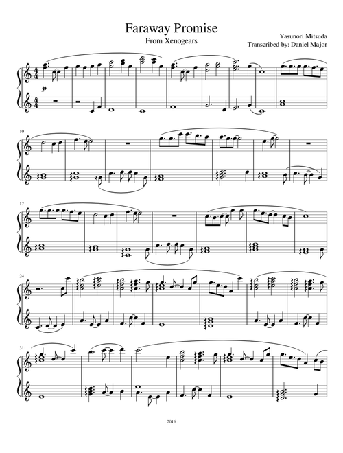 ゼノギアス　楽譜 Xenogears sheet music by kenberry5 | Play, print, and download in