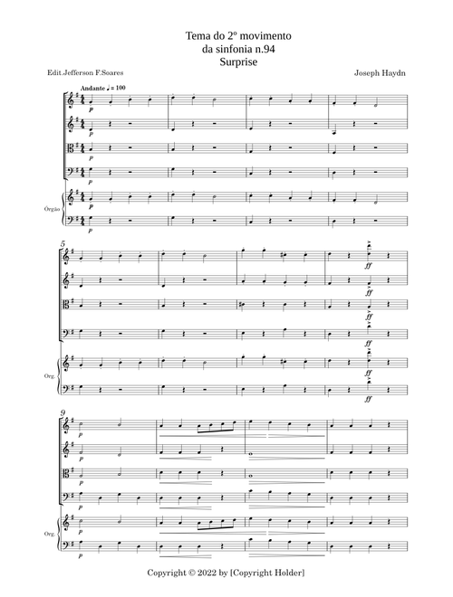 Joseph Haydn Symphony Surprise – Joseph Haydn Surprise em Dó