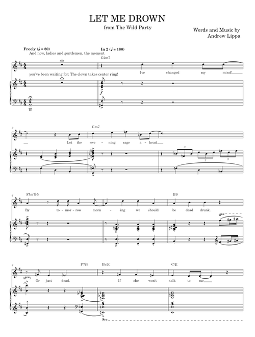 Let Me Drown - Andrew Lippa