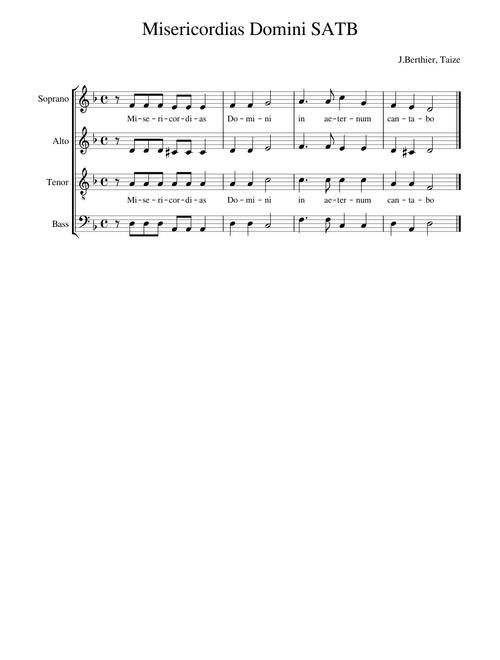 Misericordias Domini – SATB