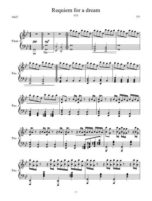 Requiem for a dream(Piano)