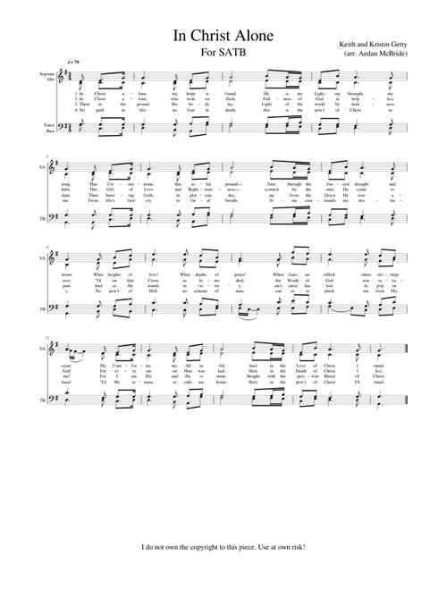 In Christ Alone | Finished | SATB