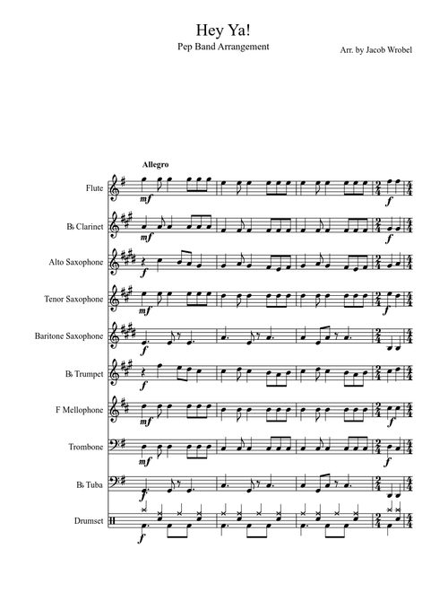 Hey Ya! Pep Band Arrangement