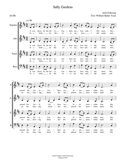 Down by the Sally Gardens - Anonymous (Traditional)