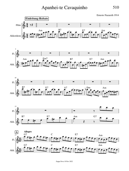 Apanhei te cavaquinho – Ernesto Nazareth