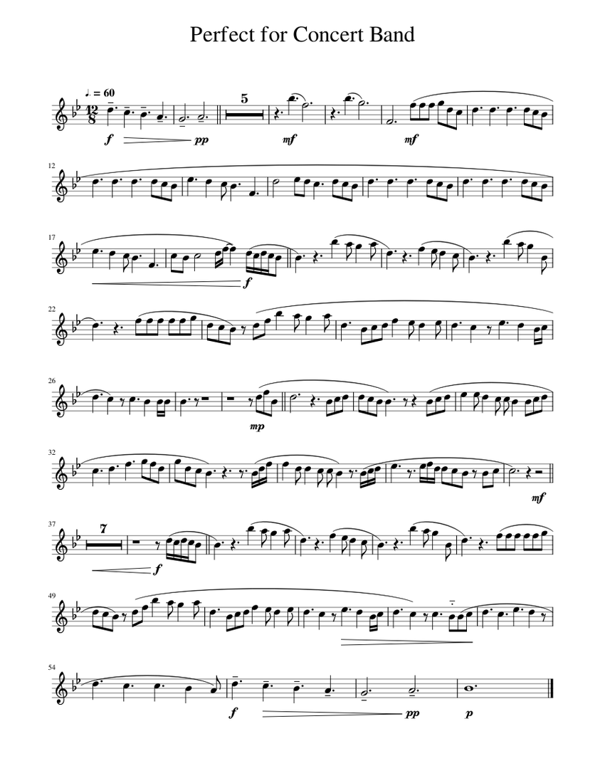 Perfect for Concert Band Sheet Music for Trumpet in b-flat (Solo ...