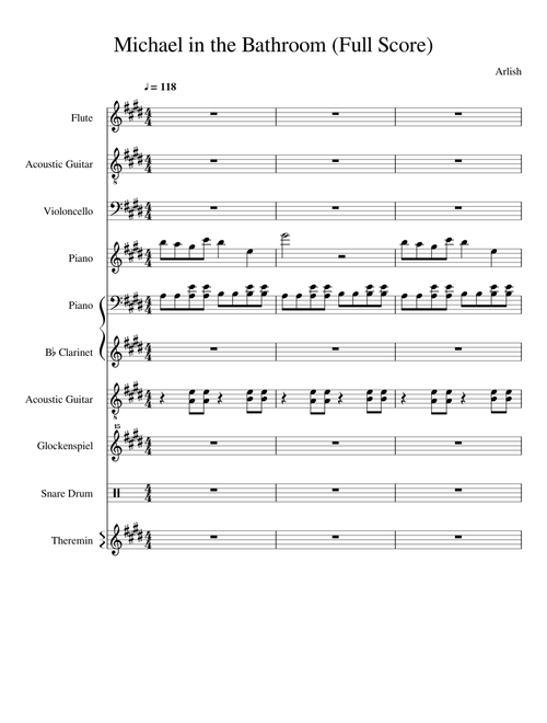 Michael in the Bathroom (Full Score)