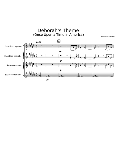Deborah's Theme Once Upon a Time in America Sax Quartet (Revised)