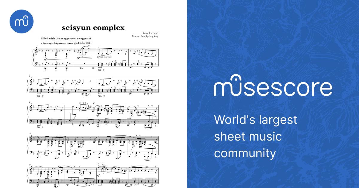 Seishun Complex – Kessoku Band (Full Version for Piano