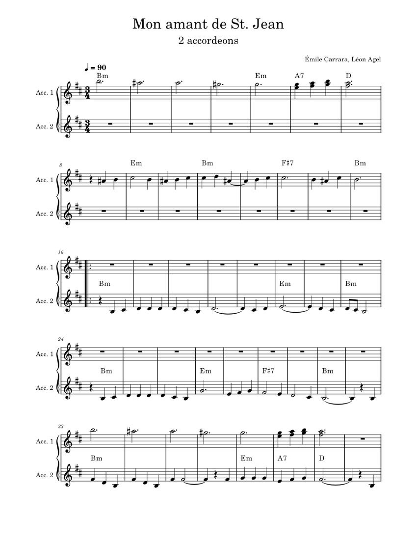 Mon Amant De St Jean Sheet Music For Accordion Mixed Duet Musescore mon-amant-de-st-jean-sheet-music-for-accordion-mixed-duet-musescore