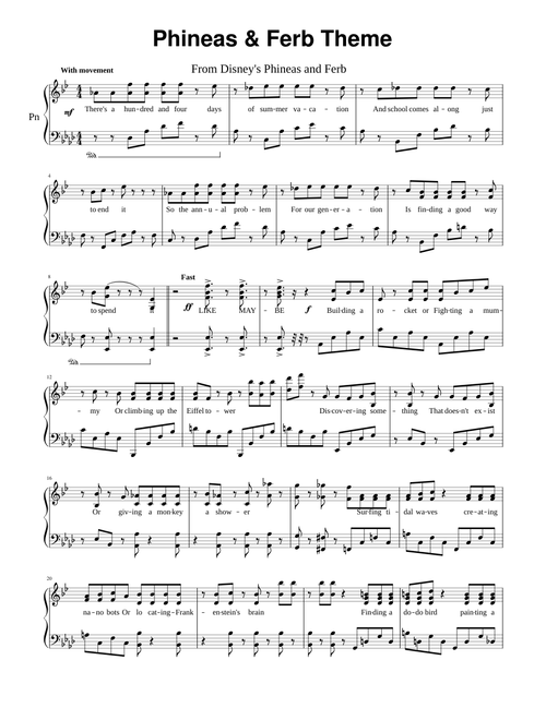 Phineas and ferb theme – Bowling for Soup