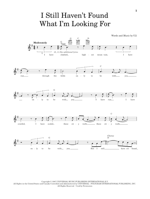 I Still Haven't Found What I'm Looking For - U2, David Cook (Easy Guitar)