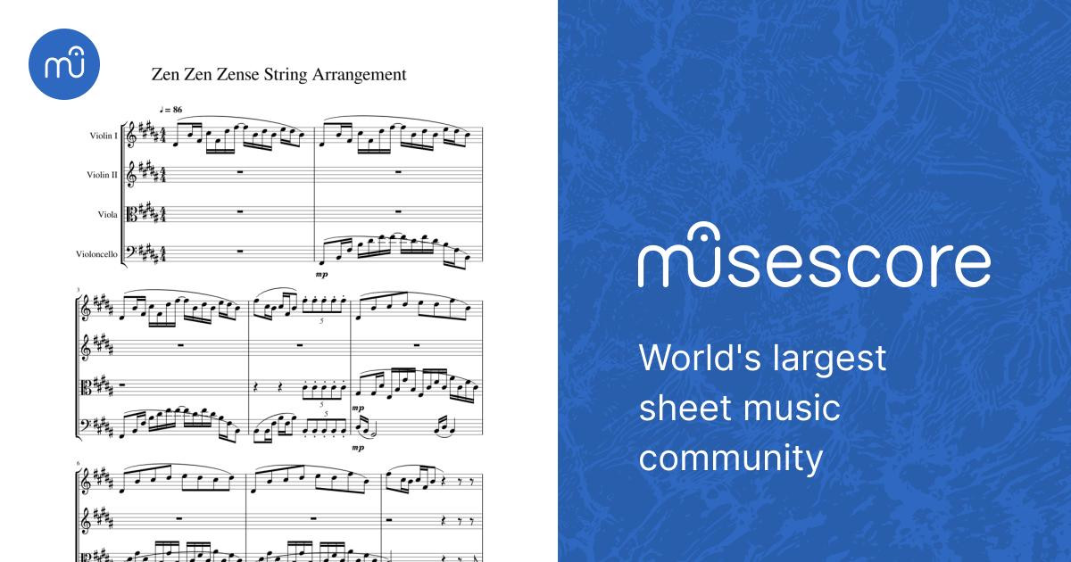 Zen Zen Zense String Arrangement Sheet music for Violin
