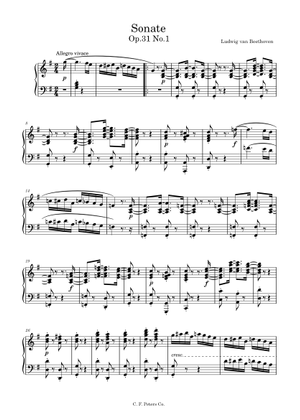 Sonate No. 16, 1st Movement Sheet Music for Piano (Solo